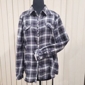 Harley-Davidson Women's embroidered and jeweled plaid shirt Womens Xl